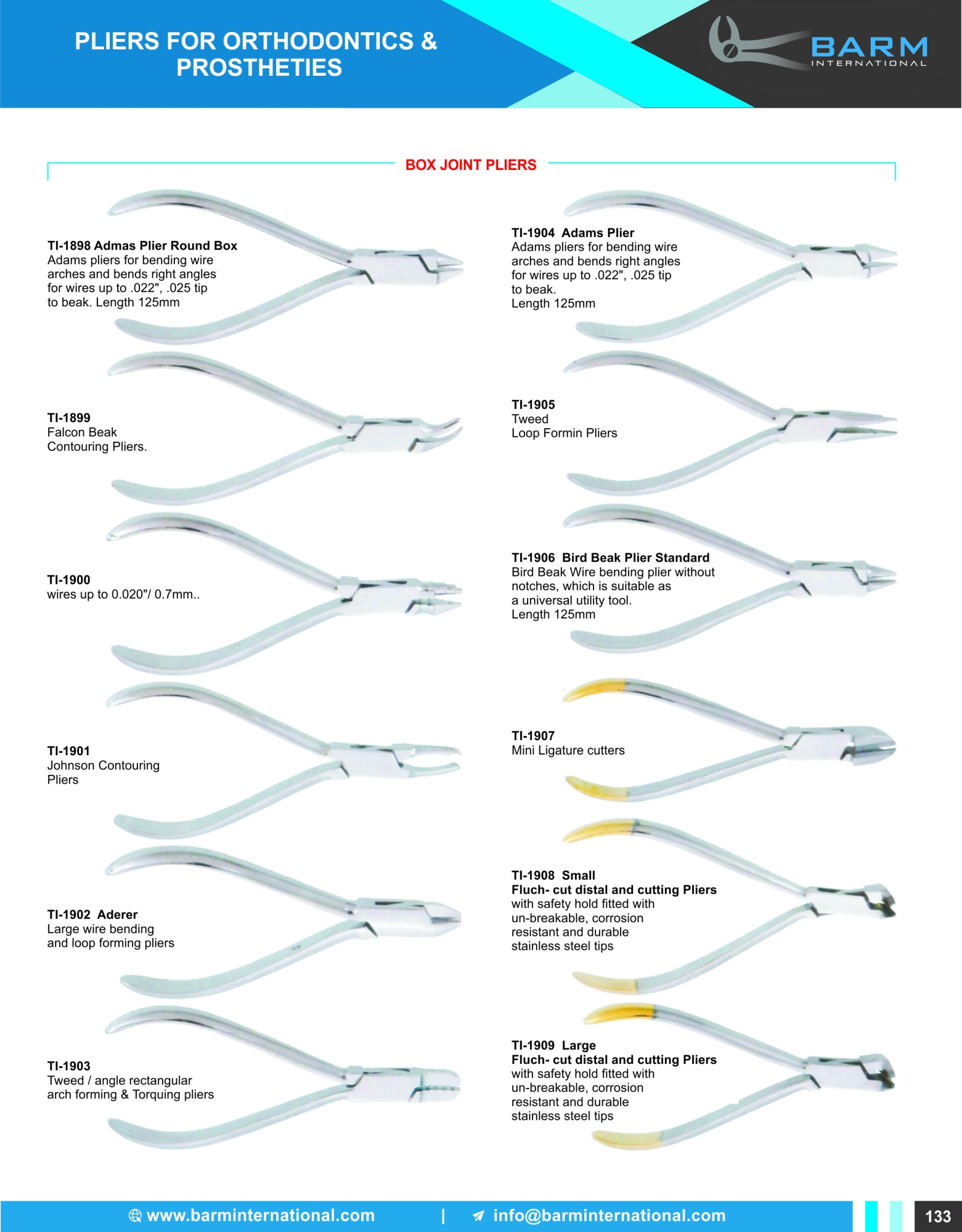 Pliers for Orthodontics & Prosthrties